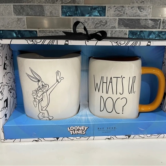 New! Rae Dunn Looney Tunes BUGS BUNNY Mug & Canister (No Lid) Set What’s Up Doc - Picture 1 of 2